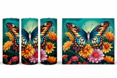 Butterfly Tumbler Design. Butterfly Sublimation Product Image 2