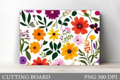 Flowers Cutting Board. Wildflowers Cutting Board Design Product Image 1