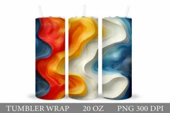 Abstraction Tumbler Design. 3D Abstract Tumbler Sublimation Product Image 1