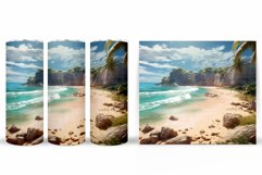 Sea Tumbler Sublimation. Beach Tumbler Wrap Design Product Image 2