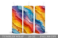 Abstraction Tumbler Sublimation. 3D Texture Tumbler Product Image 1