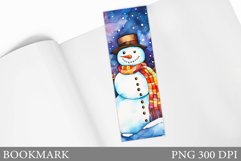 Snowman Bookmark Sublimation. Winter Bookmark Design Product Image 1