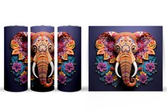 Elephant Quilling Tumbler. Elephant Tumbler Design Product Image 2