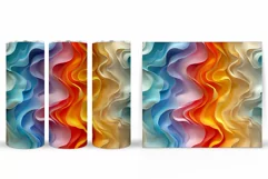 Abstraction Tumbler Design. 3D Abstract Tumbler Sublimation Product Image 2