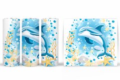 Dolphin Tumbler Design. Cute Dolphin Tumbler Sublimation Product Image 2