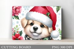 Cute Dog Cutting Board. Christmas Cutting Board Sublimation Product Image 1