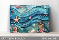 Starfish Cutting Board. Sea Cutting Board Sublimation Product Image 1