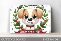 Christmas Dog Cutting Board. Christmas Cutting Board Design Product Image 1