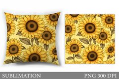 Sunflowers Sublimation. Sunflowers Pillow Sublimation Product Image 1