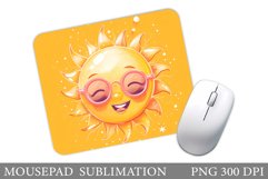 Positive Sun Mouse Pad Design. Cute Sun Mouse Pad Product Image 1