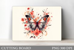 Butterfly Cutting Board Design. Butterfly Sublimation Product Image 1