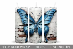 Butterfly Tumbler Sublimation. Butterfly Sublimation Product Image 1