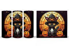 Cute Black Cat Tumbler Wrap. Cute Halloween Tumbler Design Product Image 2