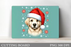 Cute Dog Cutting Board. Christmas Cutting Board Sublimation Product Image 1