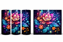 Flowers Tumbler Sublimation. Floral Tumbler Design Product Image 2