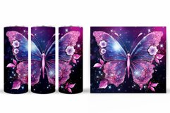 Butterfly Tumbler Sublimation. Flowers Tumbler Design Product Image 2