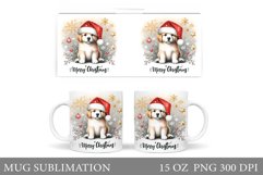 Christmas Dog Mug Design. Christmas Mug Sublimation Product Image 1