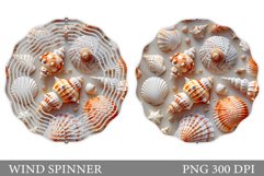 3D Seashell Wind Spinner. Seashell Wind Spinner Template Product Image 1