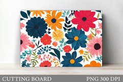 Flowers Cutting Board Design. Flowers Sublimation Product Image 1