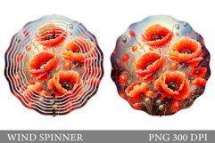 Flowers Wind Spinner Design. Flowers Wind Spinner Template Product Image 1