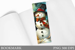 Snowman Bookmark Sublimation. Christmas Bookmark Design Product Image 1