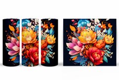Flowers Tumbler Design. Flowers Tumbler Sublimation Product Image 2