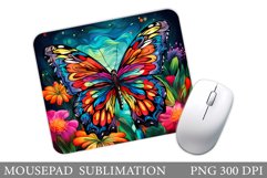 Butterfly Mouse Pad Design. Butterfly Sublimation Product Image 1