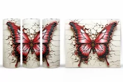 Butterflies Sublimation. Butterfly Tumbler Sublimation Product Image 2