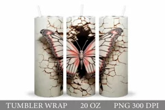 Butterfly Tumbler Sublimation. Butterfly Sublimation Product Image 1