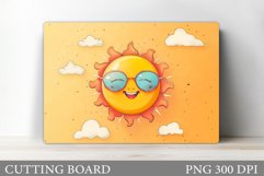 Cute Sun Cutting Board Design. Sun Sublimation Product Image 1