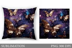 Butterflies Sublimation. Butterfly Pillow Design Product Image 1