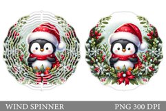 Christmas Penguin Wind Spinner. Christmas Wind Spinner Product Image 1