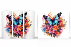 Butterfly Sublimation. Butterfly Tumbler Sublimation Product Image 2