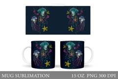 Jellyfish Mug Design. Jellyfish Sublimation Product Image 1