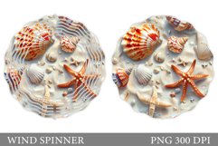 3D Seashell Wind Spinner Design. Sea Wind Spinner Product Image 1