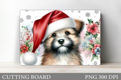 Cute Dog Cutting Board. Christmas Cutting Board Sublimation Product Image 1