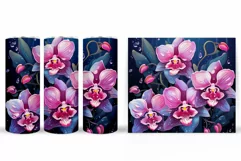 Orchid Tumbler Design. Orchid Sublimation Product Image 2