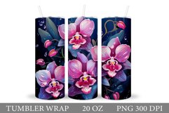 Orchid Tumbler Design. Orchid Sublimation Product Image 1