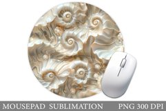 Seashell Mouse Pad Sublimation. Seashell Sublimation Product Image 1
