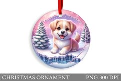 Cute Dog Christmas Ornament. Winter Dog Christmas Ornament Product Image 1