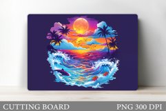 Sea Cutting Board Design. Sea Kitchen Cutting Board Product Image 1