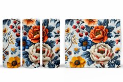 Flowers Tumbler Wrap Design. Sublimation Tumbler Flowers Product Image 2