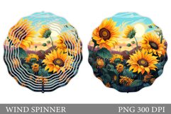 Sunflowers Wind Spinner Design. Summer Wind Spinner Template Product Image 1