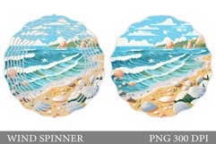 Sea Wind Spinner Design. Seashell Wind Spinner Sublimation Product Image 1