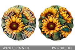 Sunflowers Wind Spinner. Flowers Wind Spinner Design Product Image 1