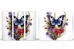 Butterflies Sublimation. Butterfly Tumbler Sublimation Product Image 2