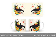 Killer Whale Mug Sublimation. Whale Sublimation Product Image 1