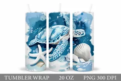 Turtle Tumbler Design. Turtle Tumbler Sublimation Product Image 1