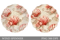 3D Seashell Wind Spinner. Sea Wind Spinner Design Product Image 1