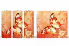 Butterflies Sublimation. Butterfly Tumbler Sublimation Product Image 2